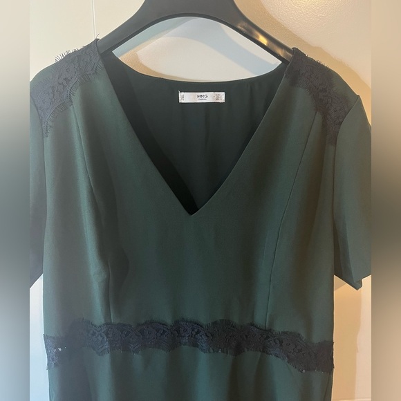 NWOT MNG by Mango Mini Dress with Lace Detail - Picture 4 of 12